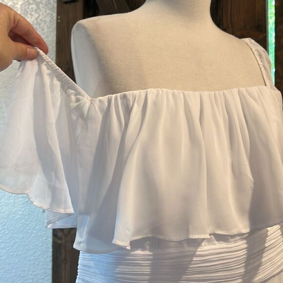 New  Ever Pretty White 2-Ways Convertible Slit Bridal Maxi Dress - Picture 9 of 14